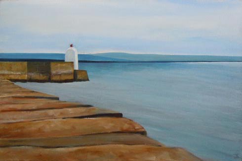 Pier End - Burghead, 2011 (oil on canvas)